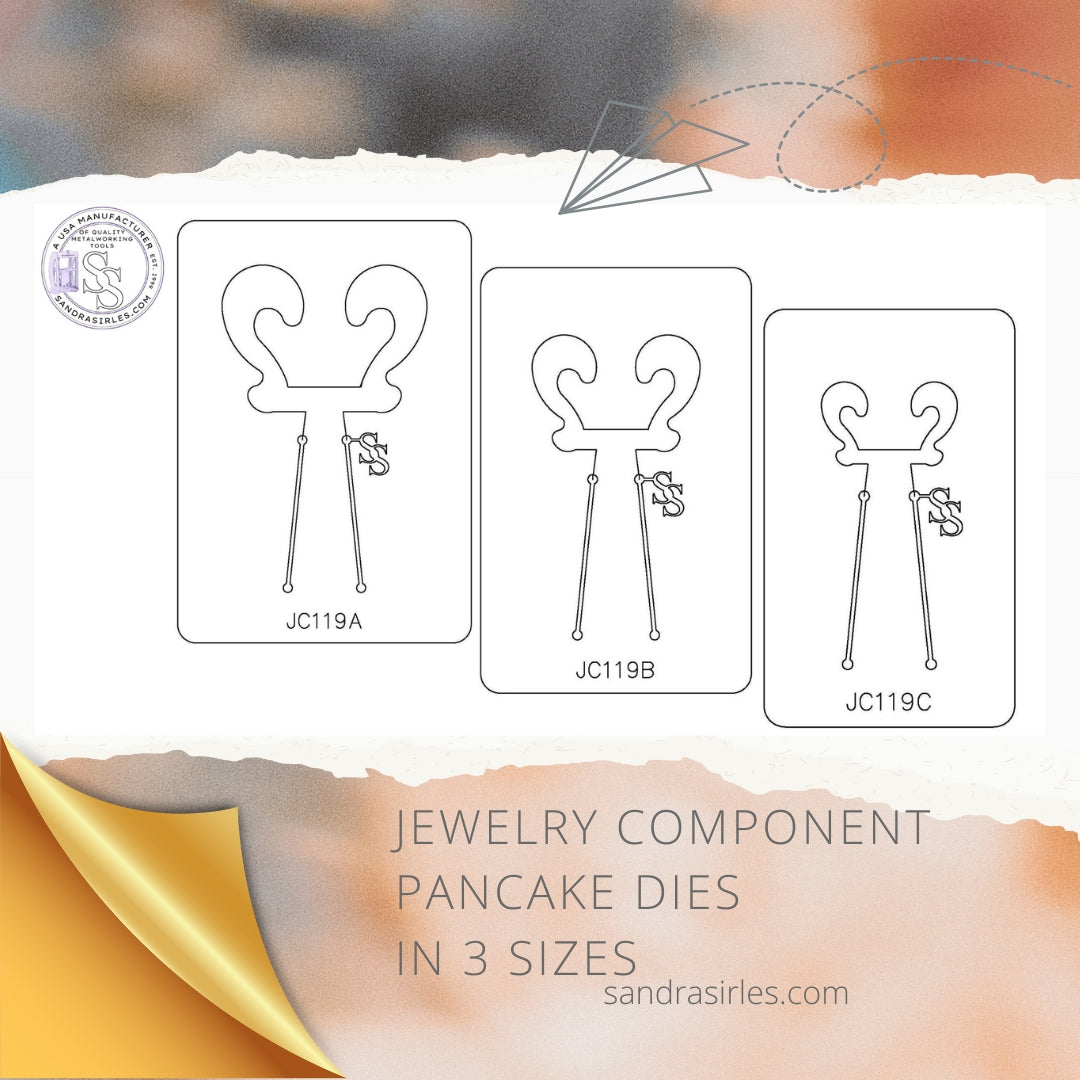 PANCAKE DIE JC119 EARRING COMPONENT LEFT AND RIGHT